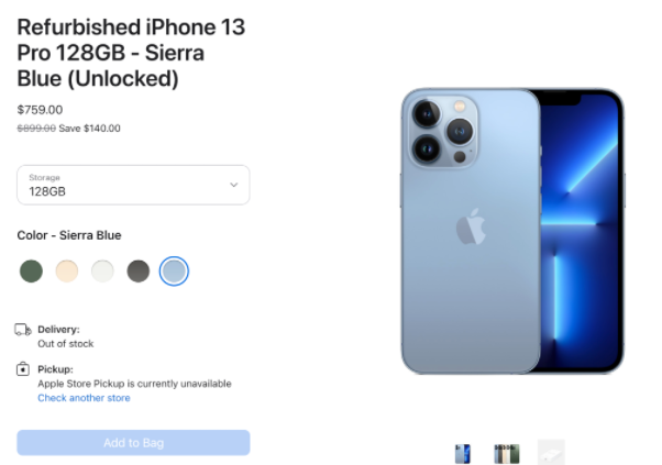 iphone 13 pro重回苹果k8凯发真人官网售卖，仅售 5000 多！